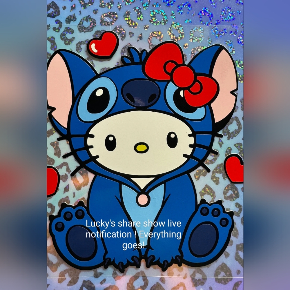 Stitch and hello kitty  live show notification!